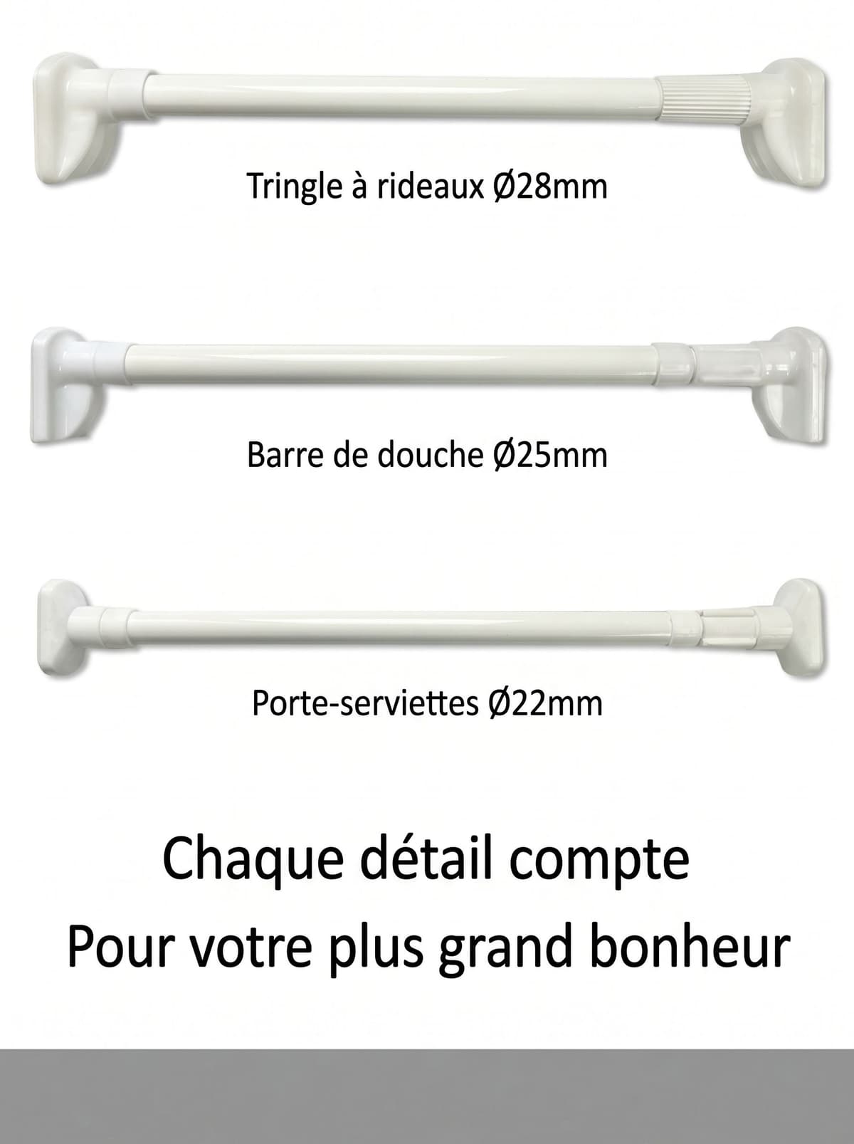 Barre Télescopique Multi-usages Ultra-Résistante Sans Perçage 7