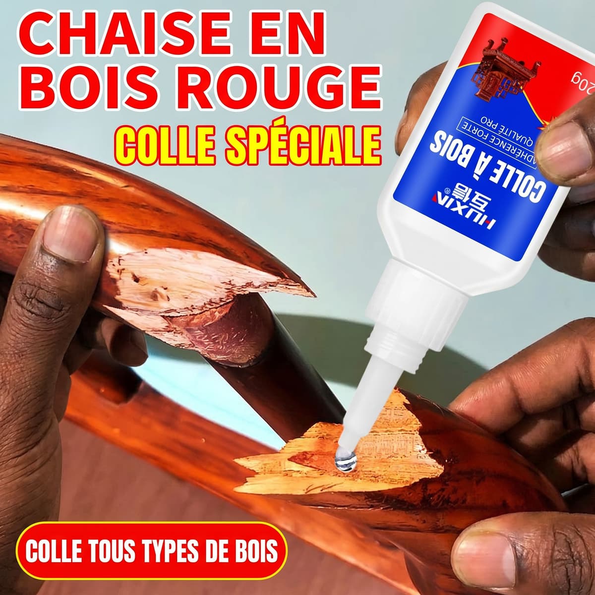 Colle à Bois Professionnelle HUXIN - Réparation Ultra Forte 5