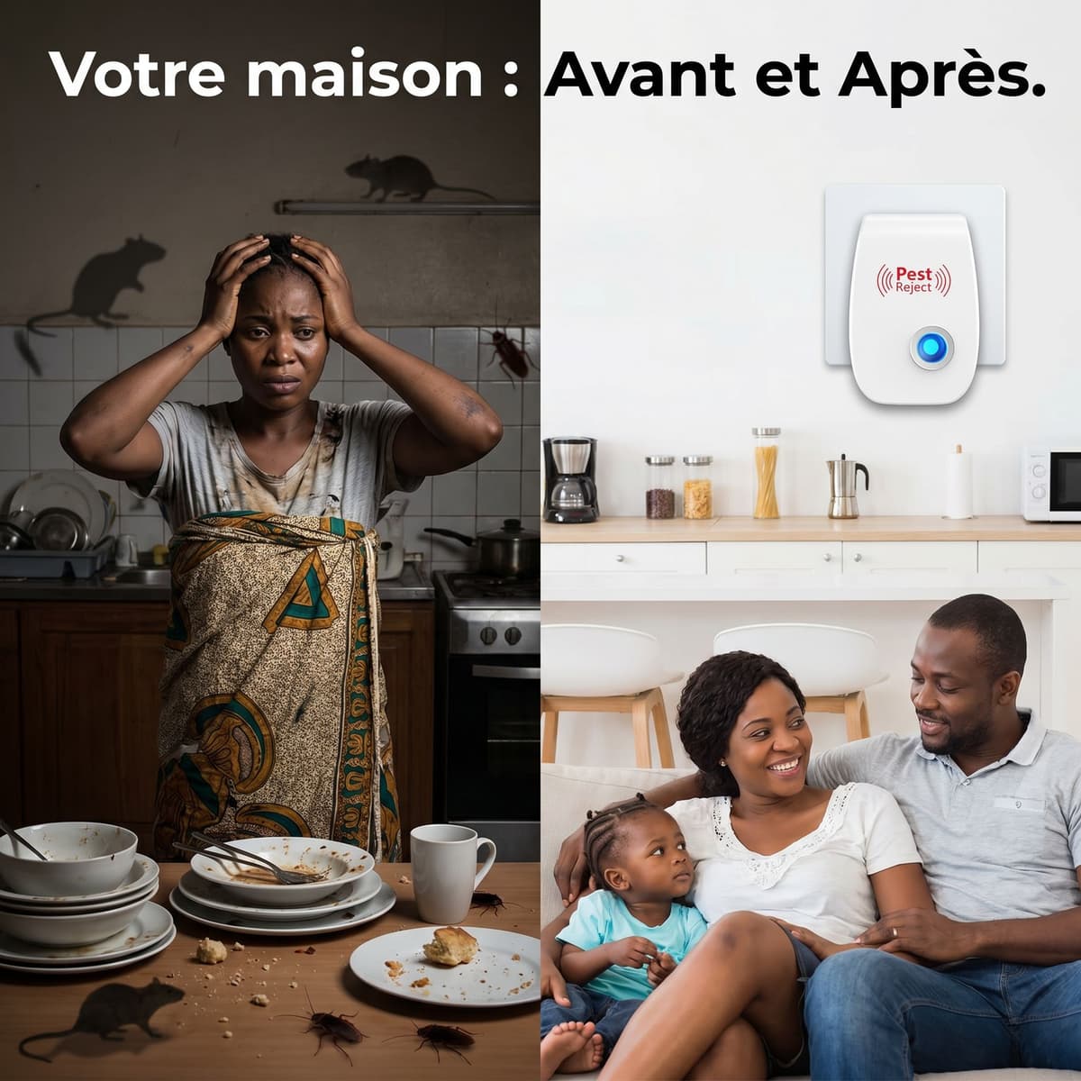 Répulsif Électronique à Ultrasons Anti Nuisibles 360° 3